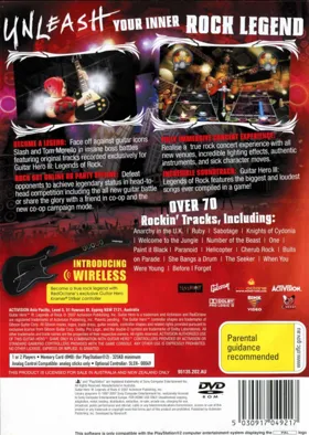 Guitar Hero III - Legends of Rock (Japan) box cover back